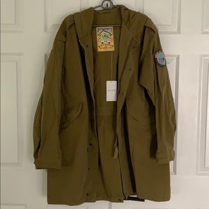 Zadig & Voltaire army green trench coat